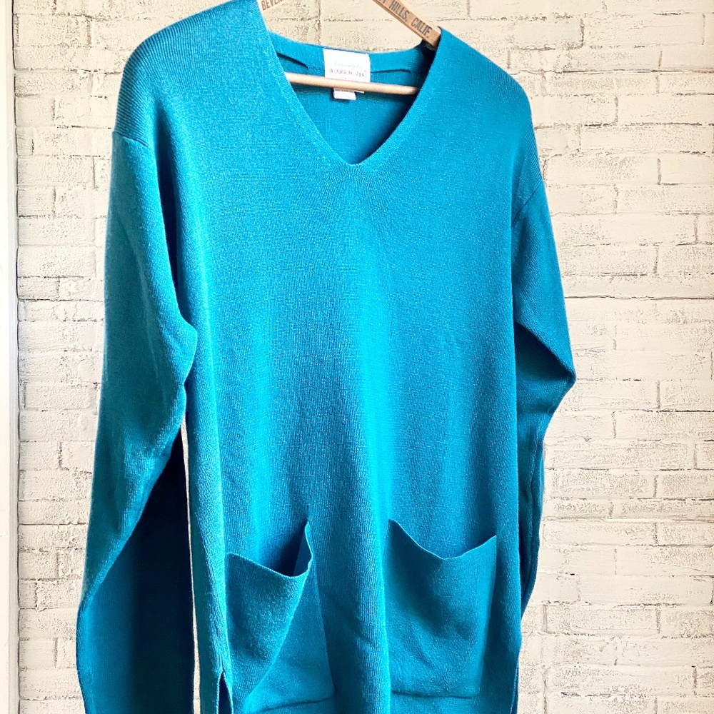 Brownstone Wool Blend Tunic Sweater with Pockets